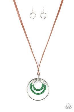 Hypnotic Happenings - Green Necklace