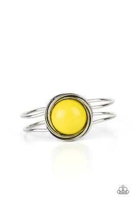 Take It From The POP! - Yellow Hinged Bracelet