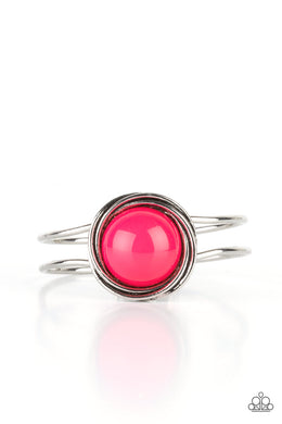 Take It From The POP! - Pink Hinged Bracelet