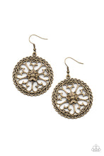 Load image into Gallery viewer, Floral Fortunes - Brass Earrings