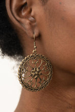 Load image into Gallery viewer, Floral Fortunes - Brass Earrings