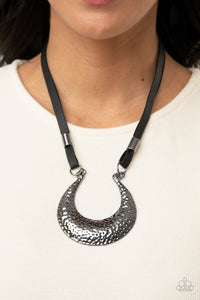 Majorly Moonstruck - Black Gunmetal Necklace