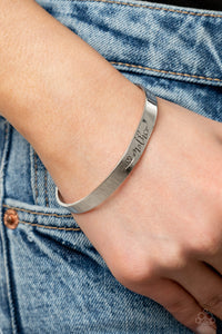 Sweetly Named - Silver Cuff Bracelet