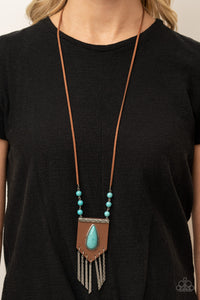 Enchantingly Tribal - Blue Necklace