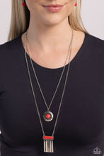 Load image into Gallery viewer, Sunburst Rustica - Red Necklace