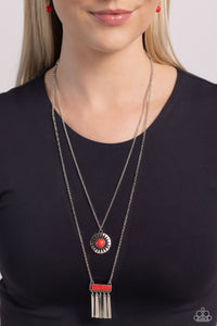 Sunburst Rustica - Red Necklace