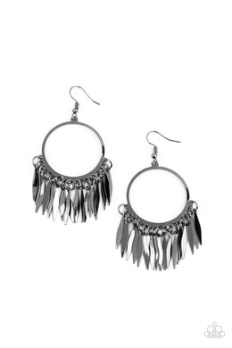 Radiant Chimes - Black Gunmetal Earrings