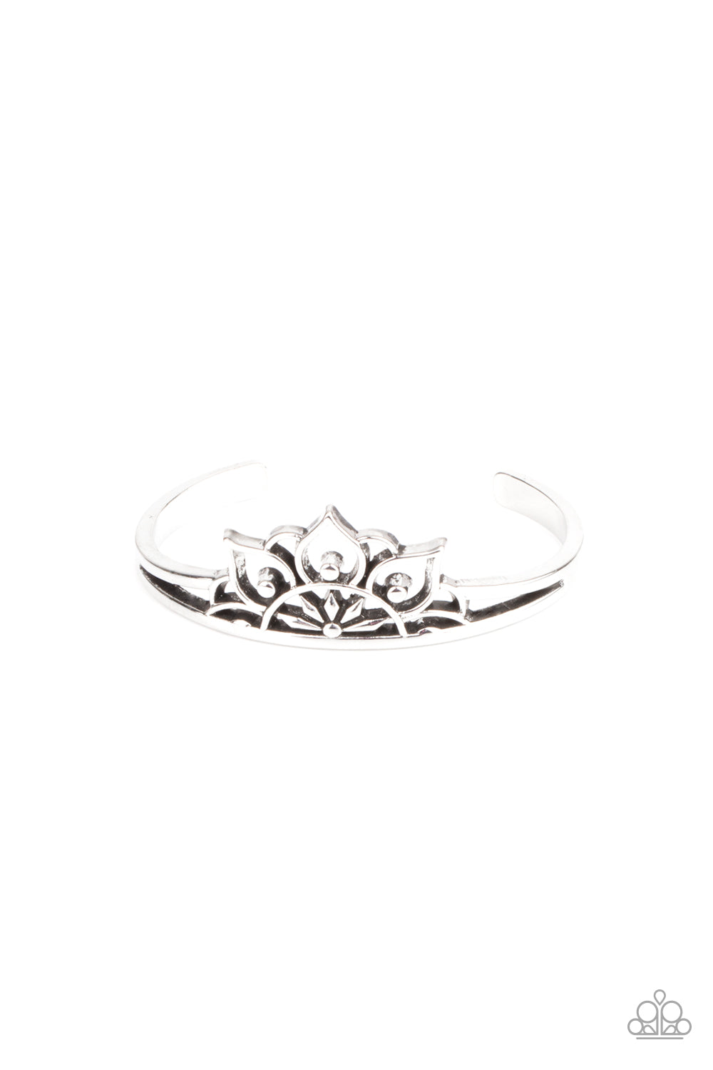 Mandala Mindfulness - Silver Cuff Bracelet