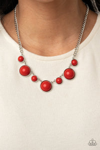 Prismatically POP-tastic - Red Necklace