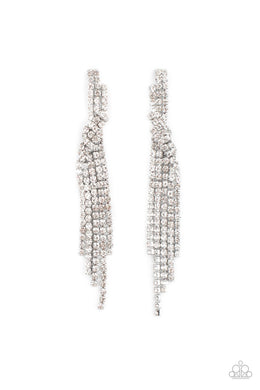 Cosmic Candescence - White Post Earrings