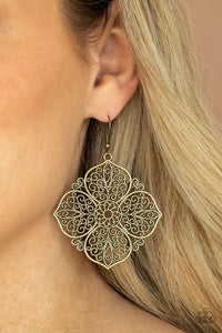 Dubai Detour - Brass Earrings