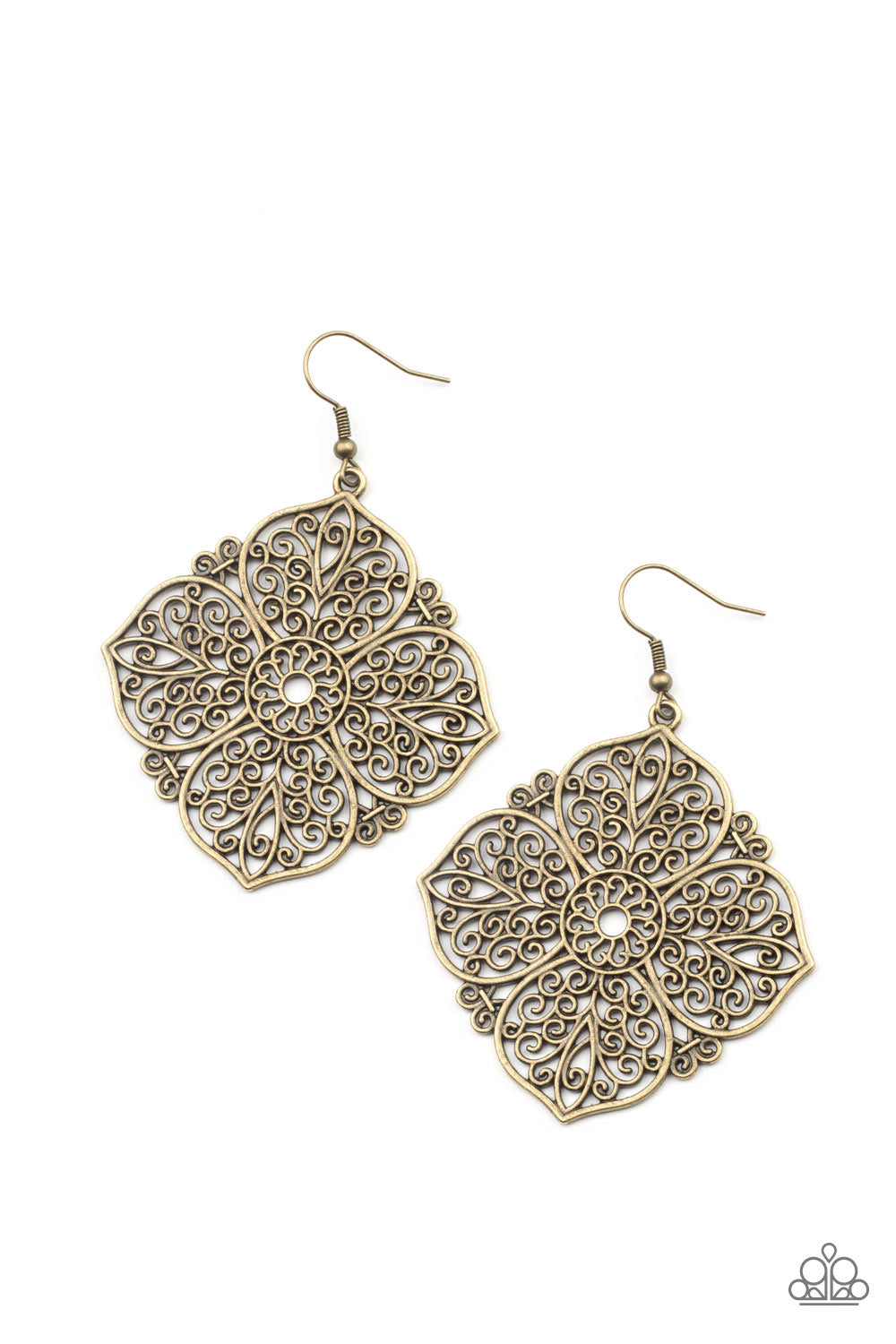 Dubai Detour - Brass Earrings