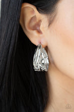 Load image into Gallery viewer, Badlands and Bellbottoms - Silver Hoop Earrings