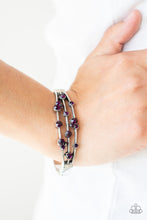 Load image into Gallery viewer, Cosmic Candescence - Purple Hinged Bracelet