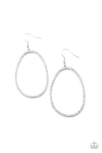 Load image into Gallery viewer, OVAL-ruled! - White Earrings