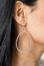 Load image into Gallery viewer, OVAL-ruled! - White Earrings