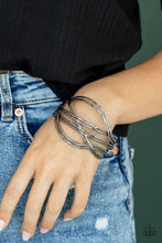 Load image into Gallery viewer, Hautely Hammered - Black Gunmetal Cuff Bracelet