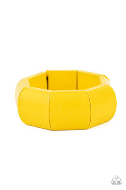 Coconut Cove - Yellow Stretchy Bracelet