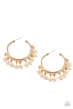 Load image into Gallery viewer, Happy Independence Day - Gold Hoop Earrings