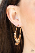 Load image into Gallery viewer, Happy Independence Day - Gold Hoop Earrings