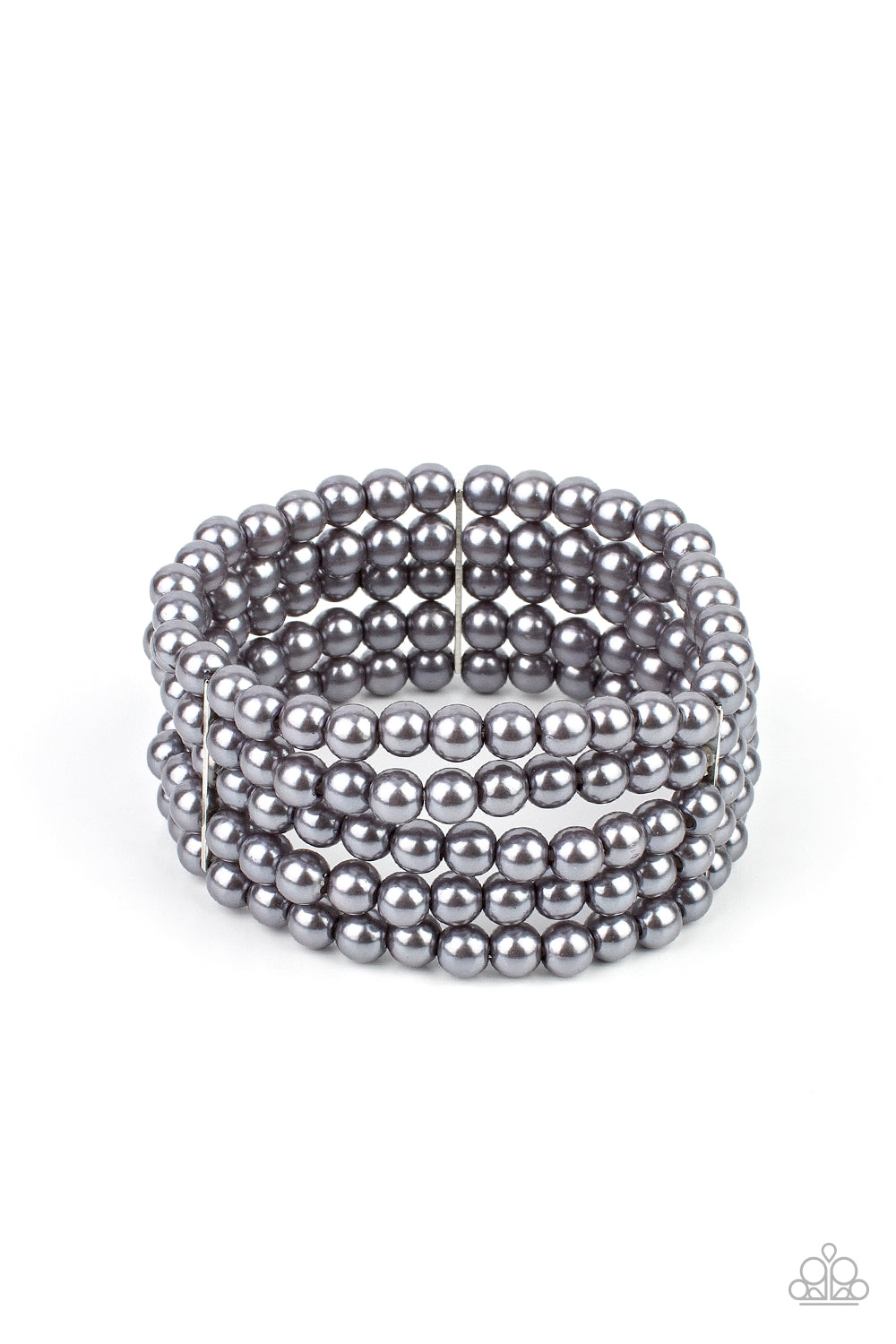 A Pearly Affair - Silver Stretchy Bracelet