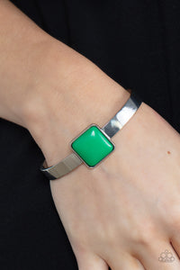 Prismatically Poppin - Green Cuff Bracelet