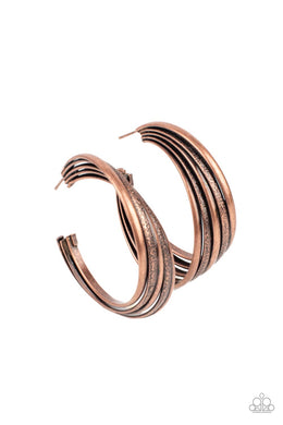 In Sync - Copper Hoop Earrings