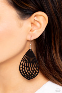 Caribbean Coral - Black Earrings