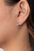 Load image into Gallery viewer, Charming Crescents - Silver Hoop Earrings