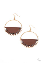 Load image into Gallery viewer, Lavishly Laid Back - Brown Earrings