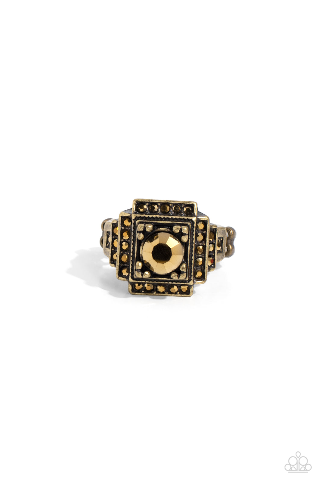 Polished Pantheon - Brass Dainty Ring