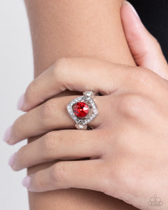 Undefeated Dazzle - Red Dainty Ring