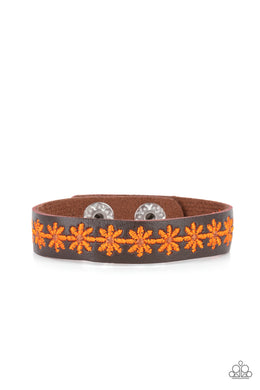 Wildflower Wayfarer - Orange Snap Bracelet