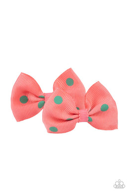 Polka Dot Drama - Orange Hair Clips