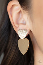 Load image into Gallery viewer, Heart-Racing Refinement - Gold Post Earrings