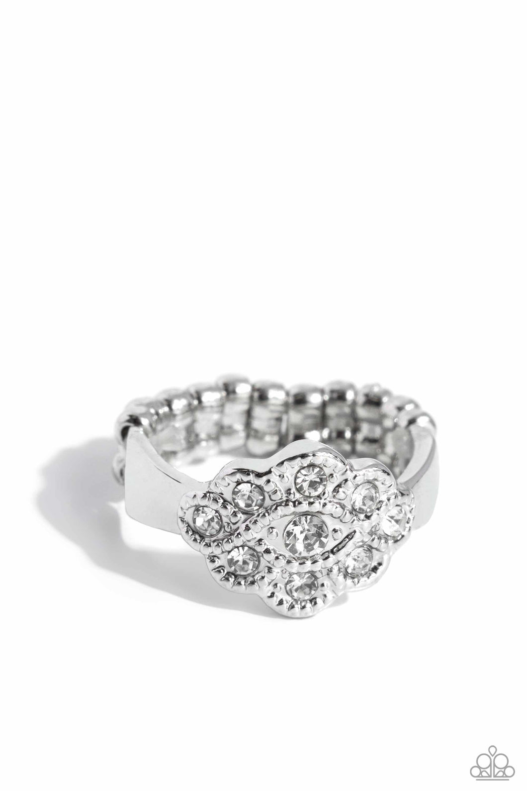 Floral Frou-Frou - White Ring