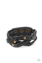 Load image into Gallery viewer, Rugged Roundup - Brass Adjustable Snap Closure Bracelet