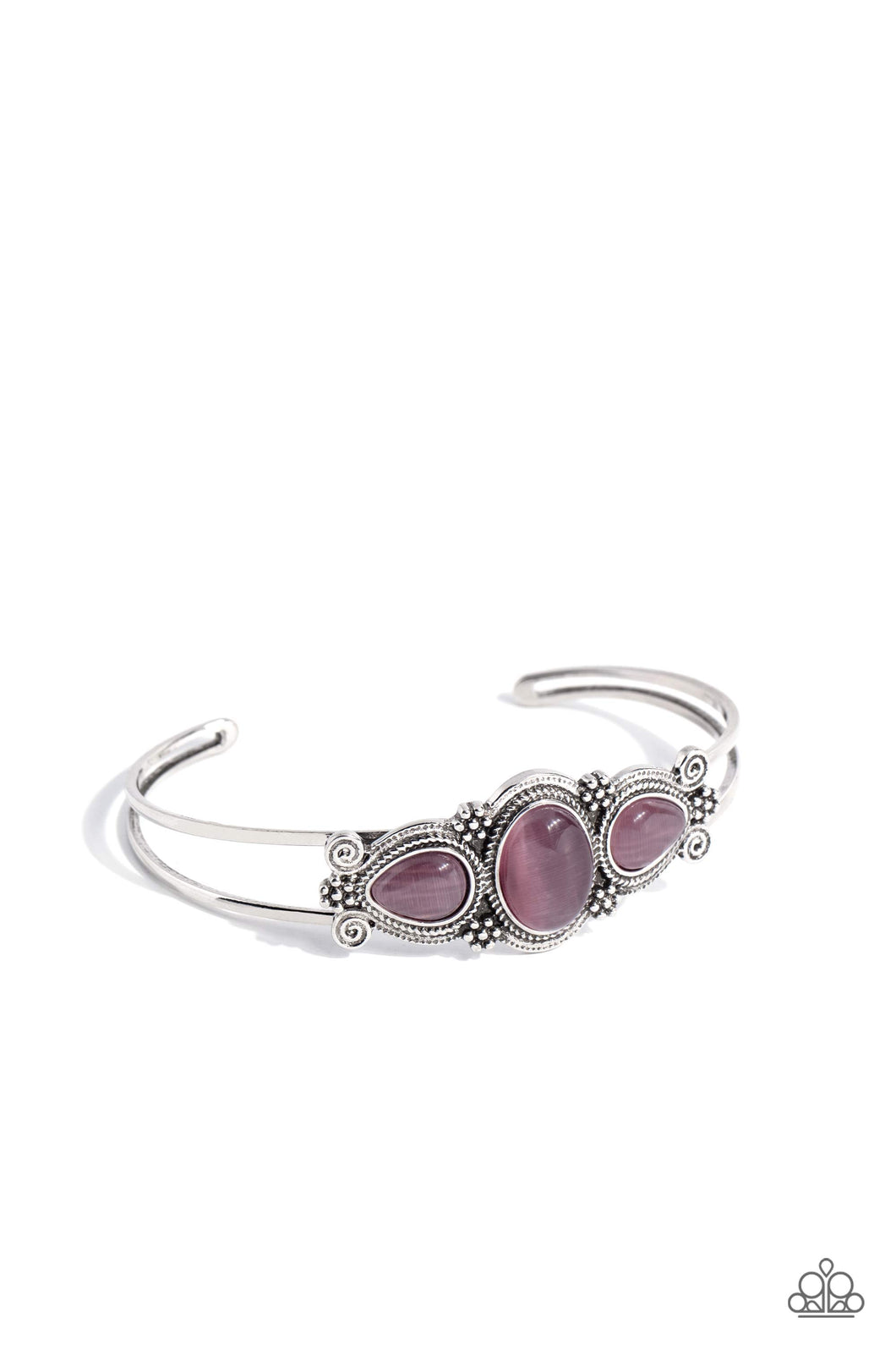 Greenhouse Glamour - Purple Cuff Bracelet