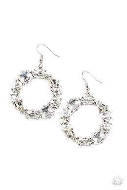 GLOWING in Circles - White Earrings