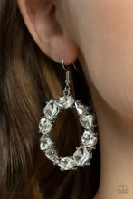 Load image into Gallery viewer, GLOWING in Circles - White Earrings