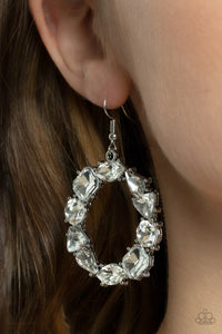 GLOWING in Circles - White Earrings