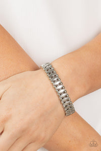 Abstract Advisory - Silver Stretchy Bracelet