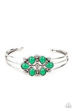 Taj Mahal Meadow - Green Cuff Bracelet