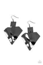 Load image into Gallery viewer, Deceivingly Deco - Black Gunmetal Earrings