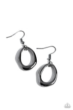 Load image into Gallery viewer, Asymmetrically Artisan - Black Gunmetal Earrings