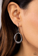 Load image into Gallery viewer, Asymmetrically Artisan - Black Gunmetal Earrings