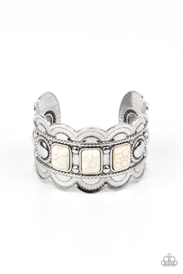 Rio Rancho Retreat - White Cuff Bracelet