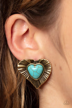 Load image into Gallery viewer, Rustic Romance - Brass Post Earrings