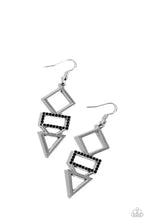 Load image into Gallery viewer, Glamorously Geometric - Black Earrings