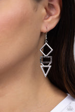 Load image into Gallery viewer, Glamorously Geometric - Black Earrings